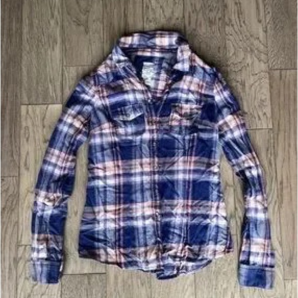 Other - Blue and Pink Plaid Button-Up Shirt